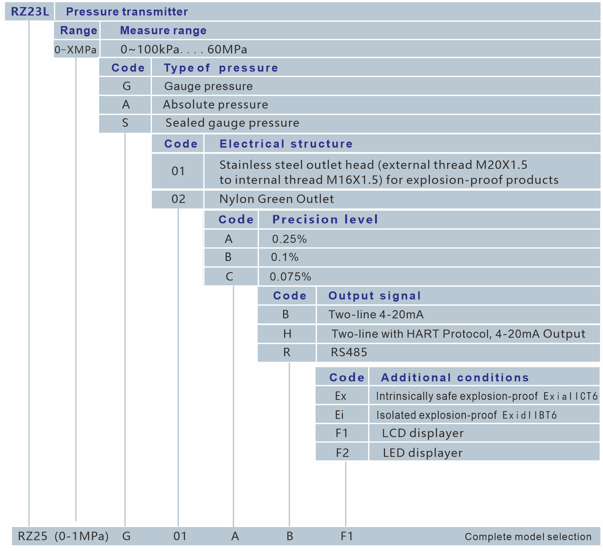 RZ25 Series Explosion-proof Pressure Transmitter (图5)